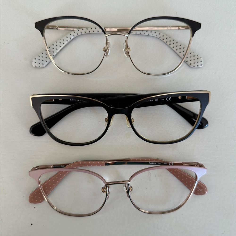 Kate Spade Optical Frames - Black, Gold, Pink